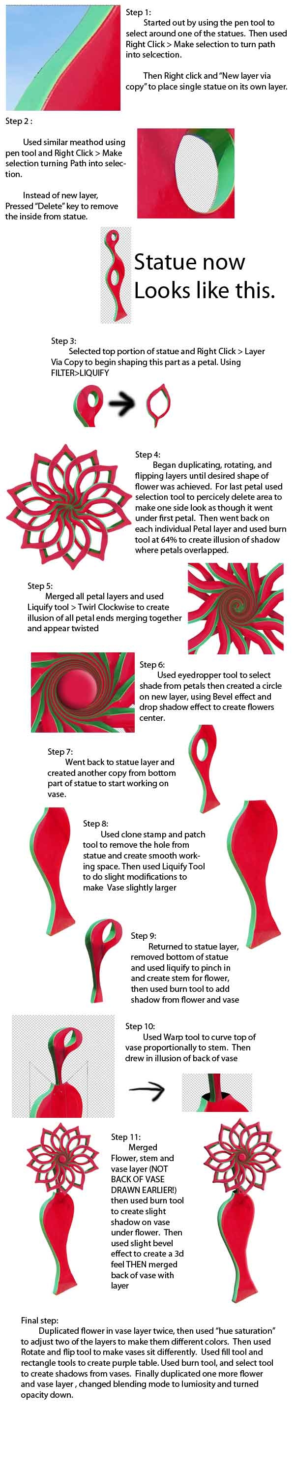 Creation of Flower Vases: Step 1